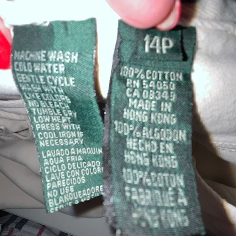Lauren Jeans Co. off-white jeans 14P - Picture 5 of 5